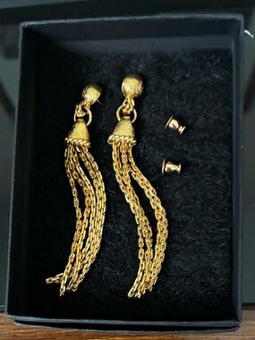 Yellow Gold Fashion Jewelry Earrings with Matching Posts